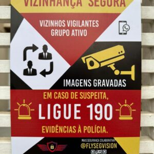 Placa Vizinhança Segura - By FlySeg Vision